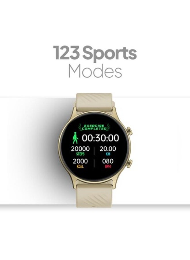 Fire-Boltt Legend Bluetooth Calling with 35.3mm (1.39) Round Dial, Dual Button Technology Smartwatch (Champagne Gold, Free Size) - Image 2